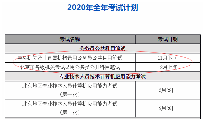 国家公务员考试时间公告详解与解析